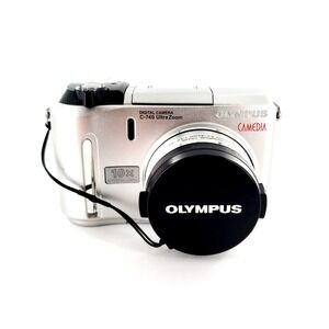 Olympus CAMEDIA C-740 Ultra Zoom 3.2MP Digital Camera Silver No XD Card Tested